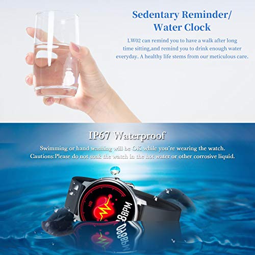 OWSOO LW02 pulseira inteligente relógio esportivo de 1,4 polegadas TFT tela BT4.2 rastreador de apti