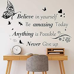 Inspirational Wall Stickers Quotes Letter Wall Art Stickers
