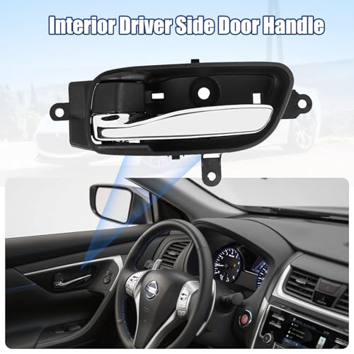 Inside Door Handle Left Driver Side Front or Rear Replacement for 2013 2014 2015 2016 2017 Nissan Altima Sedan Pathfinder Titan, Interior, 80671-3TA0D - Thumbnail 2