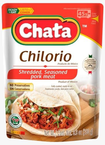 Chata Mexican Pork Chilorio, Seasoned Shredded Pork, 8.8 oz