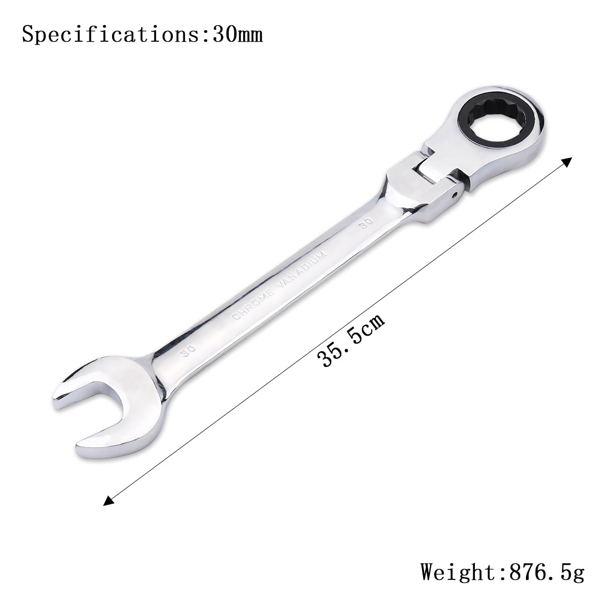 Juego de Llaves Fijas,Llaves Fijas Juego de llaves de trinquete con llave inglesa, herramienta manual, 72 dientes, cabezal flexible, acabado espejo, 6 mm-27 mm, reparación de automóviles y del hogar,