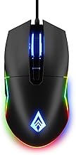 (Refurbished) Archer Tech Lab Recurve 500 Wired Gaming Mouse with 8000 DPI and 7 Buttons, 6 Mode RGB, Gaming Sensor, 10mn HUYU Switchs with Ergonomic Design, Compatible with PC/Mac - Black