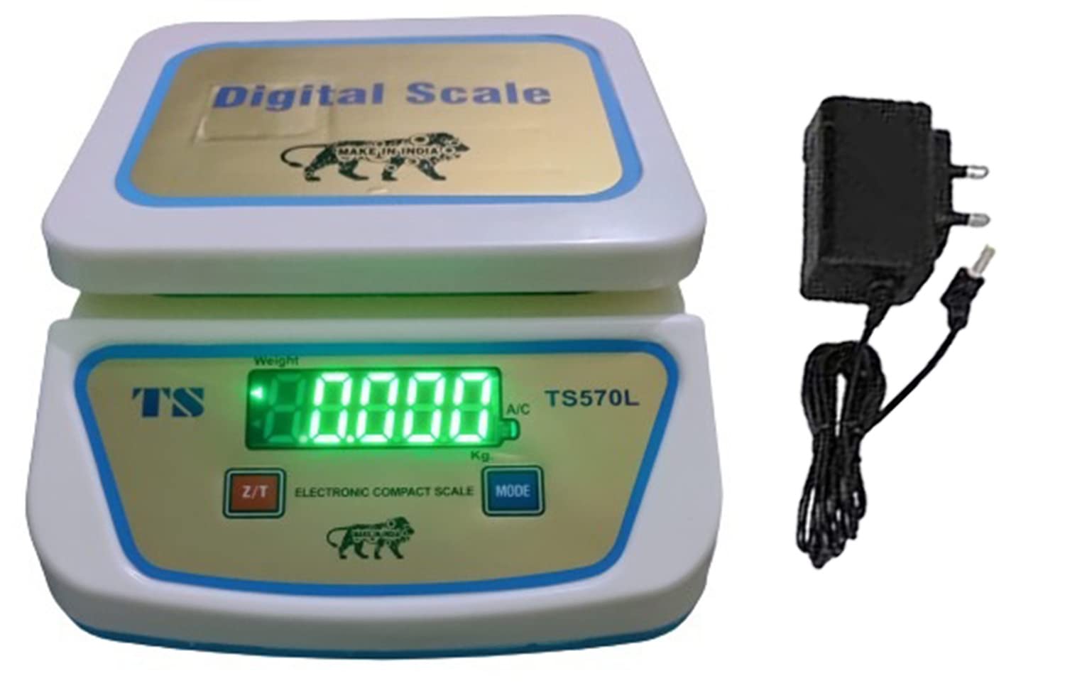 INDICUL 30KG kitchen weighing scale With Double side big led display kitchen weight machine weight machine for kitchen Weighing scale white