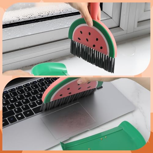 Ouligay Mini Handfeger und Schaufel, Kehrblech und Handfeger Klein, Tischbesen mit Schaufel, Kehrschaufel Set, Tischkehrset Mini Besen Kehrblech für Haus, Büro, Schule Haustier Reinigung