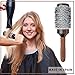 Made in Spain- uAgeless Hair straightening brush for professional - hair dryer. Large ceramic coating and ionic bristle. Round thermo hair brush for blow drying. Better Quality. Cork Handle. Vegan.