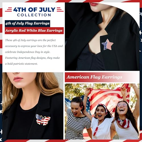 Image of American Flag Pin Patriotic Enamel Brooch USA 250th Birthday 250 Years Anniversary 4th of July Independence Day Accessories Celebration Gift