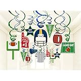 36Ct Football Hanging Swirl Decorations Super Bowl Game Day Decorations,Sport Game Day Party...