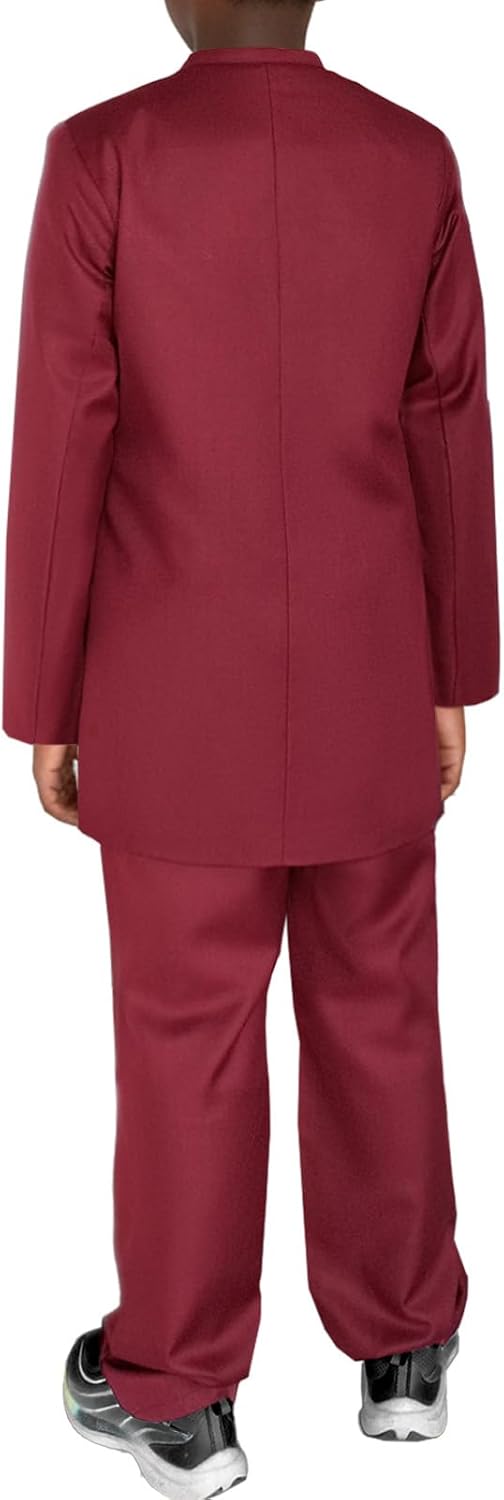 African Suits Boys 2 Piece Set Jacket & Pants Long Sleeve Dashiki Outfit Nigerian Attire Clothing