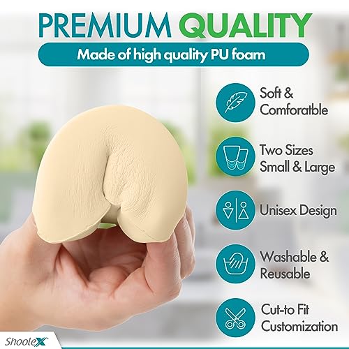 Image of Shoolex ToeLuxe Amputee Toe Filler - Patented Design, Soft PU Foam Partial Foot Amputation Insert, Customizable Reusable Prosthetic Toe Filler for Men and Women (Small)