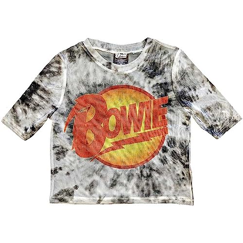 David Bowie Diamond Dogs Logo Junior Top Medium White