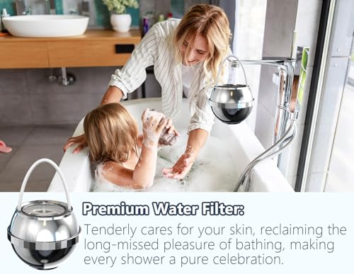 Image of Bathtub Water Filter for Tub with Overflow,2,500 Gallons of Filtration,8 Stages Bath Filter,Remove contaminants,Chlorineand Fluoride,HardWater Softener,BPA Free(Upgrade Version),Chrome