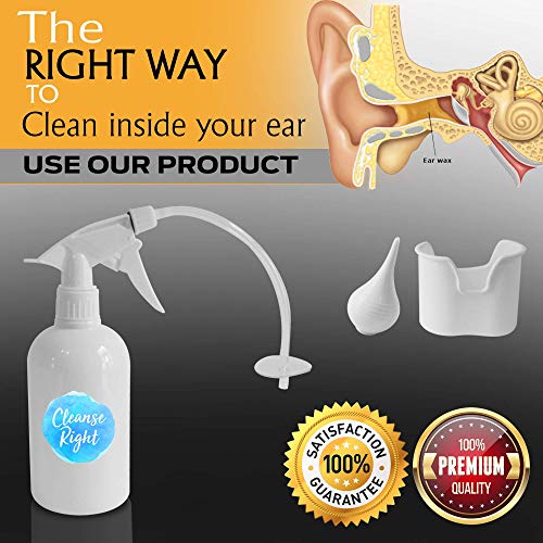 Cleanse Right Ear Wax Removal Kit USA MADE Ear Spiral, Cotton Swab
