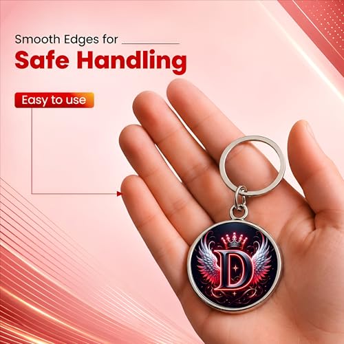 Image of magical gifts MG | Premium Alphabet & Initial Metal Keychain for Bags & Keys | Double-Sided | Personalized Initial Charm Keyring | Heavy-Duty Metal | Perfect for Gifting & Daily Use