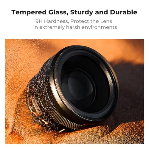 K&F CONCEPT 77mm Shockproof & Ultra Low Reflectivity MCUV Lens Protection Filter, 28 Multi-Coated Waterproof Scratch Resistant HD UV Camera Lens Filter (Nano-X Series)