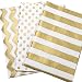 Whaline Metallic Gold Tissue 60 Sheets Gift Wrap Paper Bulk Gift Wrapping Accessory Wrap for Christmas Birthday Party (28 Inch by 20 Inch)