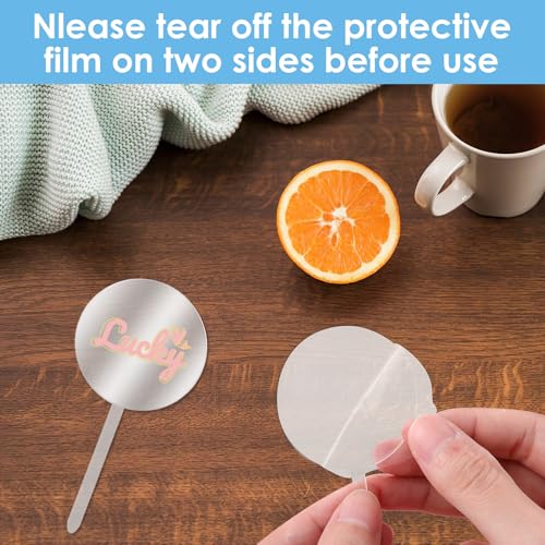 Lusofie 585838_1_7MVGGMI4 50Pcs Acrylic Blank Cupcake Topper 2 Inch Clear Cupcake Toppers Circle Transparent Acrylic Custom Cupcake Toppers thumb #6
