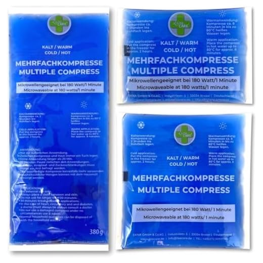 LisaCare Gel Kühlpads - 3 Größen Kühlkissen - Kühlpads Set - Kalt-Warm Kompresse für Kinder & Erwachsene - Akute Schmerzen & Fieber Behandlung - Mikrowellen geeignet