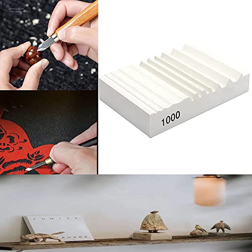 Whetstones Wood Carvers Sharpener Wood Carving Chisel Tools Knife Gouge Sharpening Stones System Handy Multifunctional Little Wet Stone Waterstone With Multiple Grooves 1000 Grit #TOP5