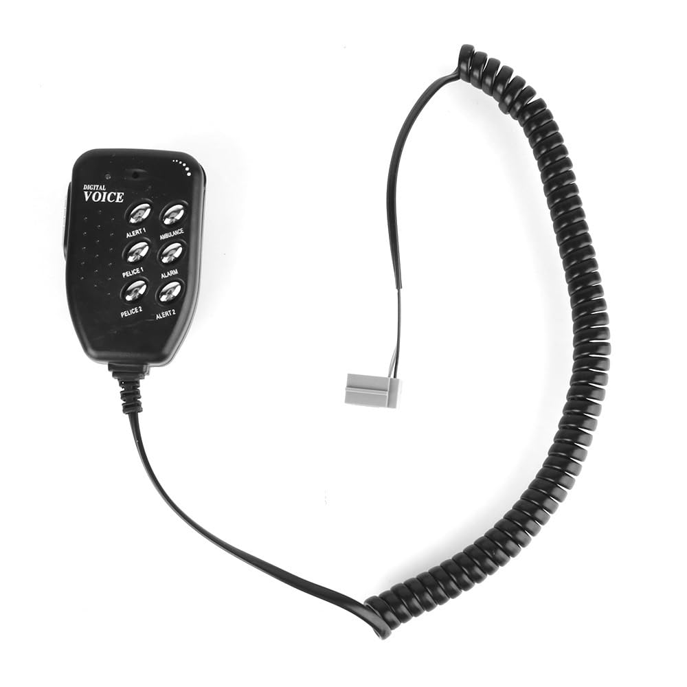 Guidon Audio Amplificateur Alarme D'avertissement De Voiture À 6 Tons, Mégaphone, Sirène Police Aérienne, Haut-Parleur 12V, 100W, Multi-Tons