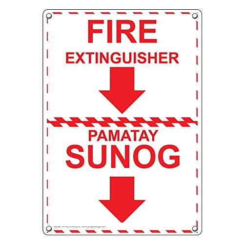 Weatherproof Plastic Vertical Fire Extinguisher [ English