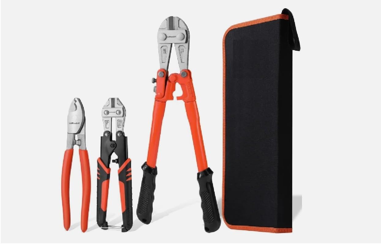 3-PCS Bolt Cutter Plier Set 14"" Bolt Cutter 8"" Bolt Cutter Cable Cutter NEW, May Vary