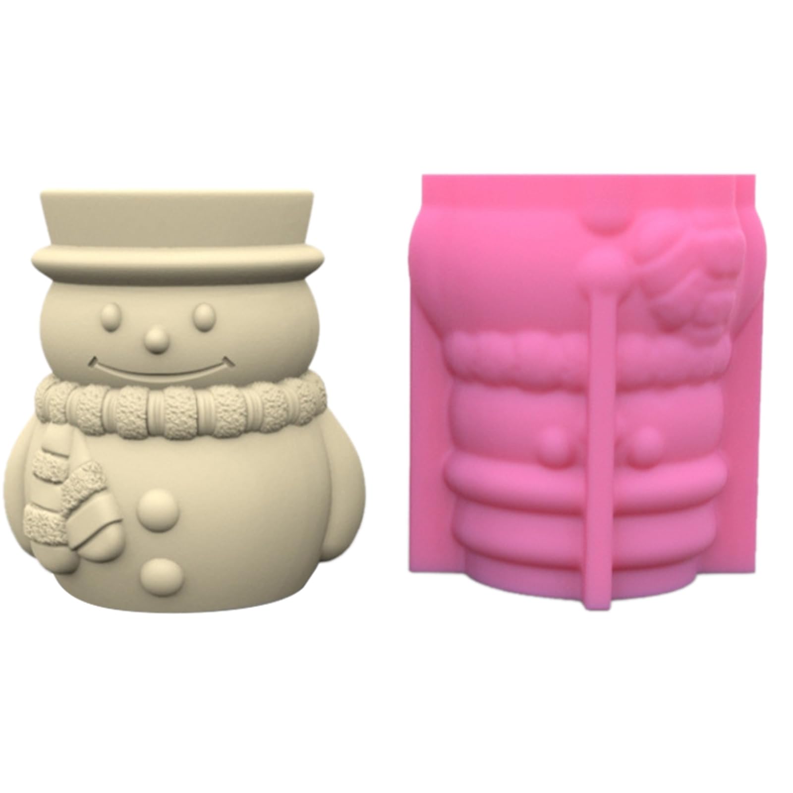 Christmas Snowman Statue Plant Pot Silicone Mold Succulent Planter Vase Resin Mold Planter Making Mold Home Use