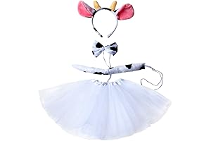 White Cow Costume Tutu Set Animal Fancy Dress Costume Kit Accessories