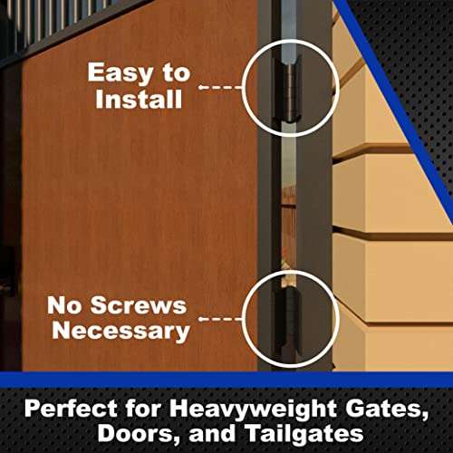 Bobco Metals Heavy Duty Weldable 2 Pairs 4" X 4" Gate Hinges-Steel Butt Hinge /Hvy Gates Doors #TOP3