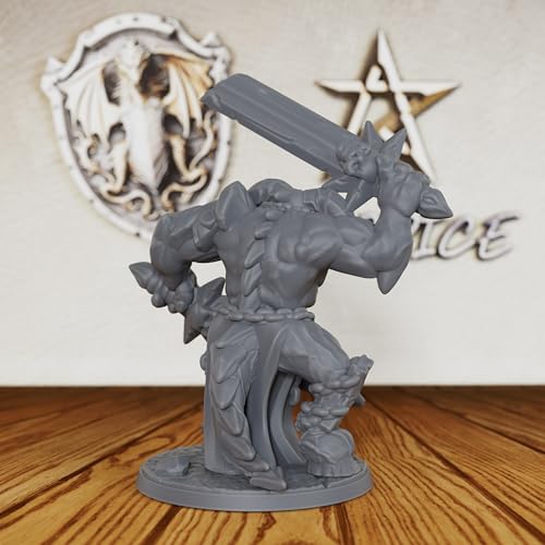 Demon Warrior Unpainted Miniature, DND Minis for Dungeons and Dragons, Fantasy Tabletop RPG Game Figurine,TTRPG Role Playing Accessory, Ideal for DMS & Fiendish Encounters-AS288 - Thumbnail 3