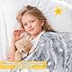 Bibykivn Einhorn Decke Kuscheldecke Kinder - Decke Leuchtet im Dunkeln, Flauschig Kinderdecken, Sofadecke für 1-10 Jährige Mädchen und Jungen, Weiche Wohndecke für Geschenk (Sterne, 120 x 150cm)