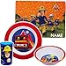 Produktbild alles-meine.de GmbH 4 TLG. Geschirrset -  Feuerwehrmann Sam  - incl. Name - Melamin Geschirr & Unterlage - Trinkbecher + Teller + Müslischale / Suppenschale - Kindergeschirr Fr..