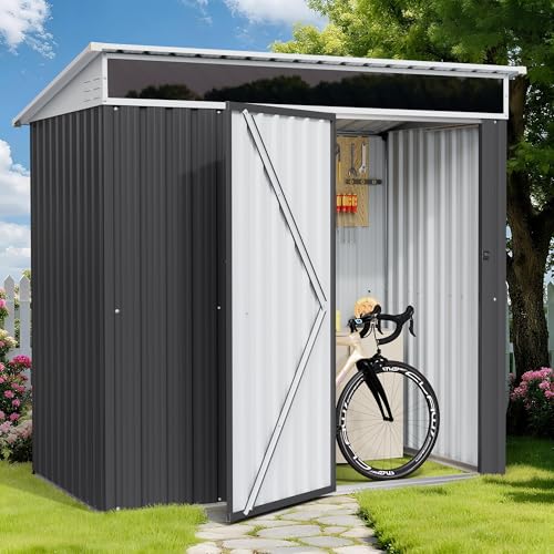 Shintenchi 6x4 FT Outdoor Storage Shed with Window,...
