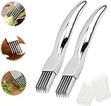 2024 Upgrade Scallion Cutter Garlic Slicing Tool Cutter for Vegetables Scallions Kitchen Household Gadgets Cutter (2 Pcs)