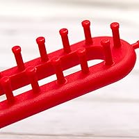 Vista 5 de Rectangle Knitting Loom Set, Knitting Loom Scarf Rectangle Crochet Hook with Needles Weaving Tool Set, Long Looms Scarf Sweater Shawl Stitch Knit