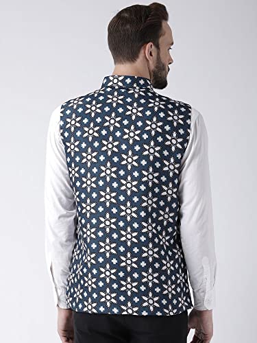Image of hangup Men's Waistcoat (42A Printed Nehru 44 Multicoloured 44)
