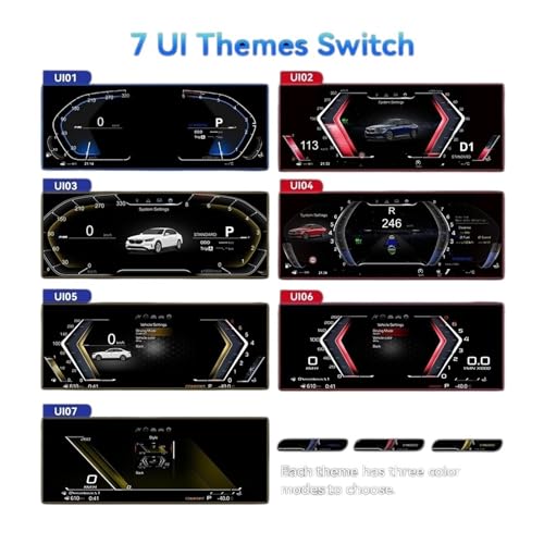 Cuadro digital de 12.3" para BMW X5 E70 y X6 E71 2006-2013 con salpicadero virtual LCD y Carplay 6