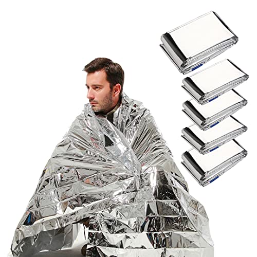 Emergency Blankets Thermal Survival Blankets Camping Rescue Blanket First Aid Foil Blanket Waterproof Wrap Blanket Survival tool for Outdoors Marathon