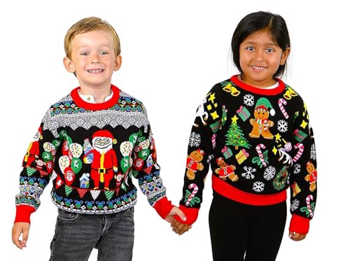 SoCal Look Kids Ugly Christmas Sweater - Tacky Cute Holiday Pullover for Boys & Girls, Unisex Funny Xmas Sweater for Children3