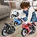 4-Pack Motorcycle Toys for Kids - Friction Powered with Lights,Sounds & Automatic Drive,Diecast Police Motorcycle Model Toys,Toddler Dirt Bike Toys,Pull Back Toy Motorcycle for Kids Age 2-4 3-5