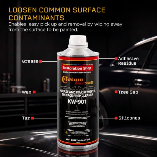 Image of Custom Shop KW901 Automotive Wax and Grease Remover, 1 Quart