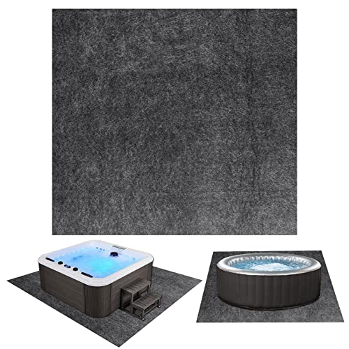 74 X 72 Hot Tub Mat Large Inflatable Hot Tubs Floor Pad Anti-Slip Waterproof Spa Pool Ground Protection Hot Tub Flooring Protector Protect The hot tubs from wear Suitable for Outdoor Indoor