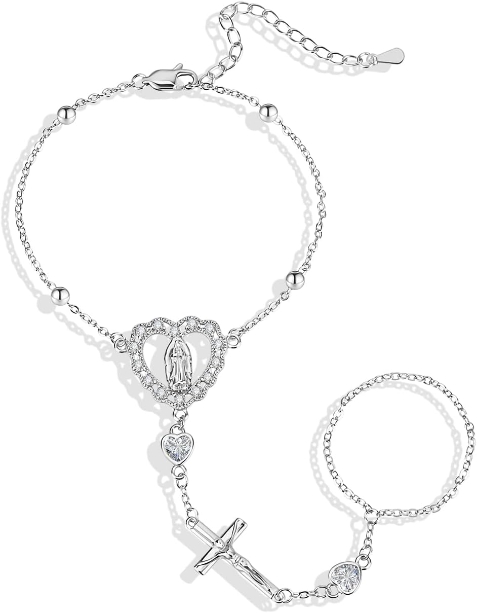 Gold Hand Chain Bracelets for Women, 18K Gold Plated Dainty Ring Bracelet Hand Chain Trendy Finger Ring Bracelet Hand Chains Jewelry Gifts for Women