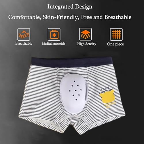 Breathable Boxer Shorts for Boys Post Circumcision Recovery, Soft Cotton Circumcision Underwear, Surgery Recovery Pants(black,5XL-5XLarge)2