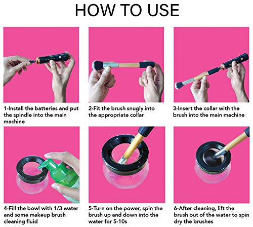 Electric Makeup Brush Cleaner And Dryer Machine - Quick Makeup Brush Washer And Cleanser - Automatic Cleaning And Spinning Of Brushes - A Professional Tool To Clean And Dry Makeup Brushes  #TOP7