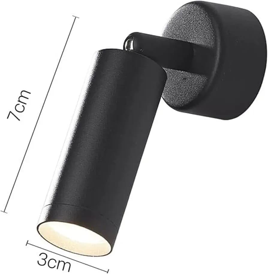Image of Glowave 10W Modern LED Wall Ceiling Spot Light with Adjustable Head - Warm White (Black)