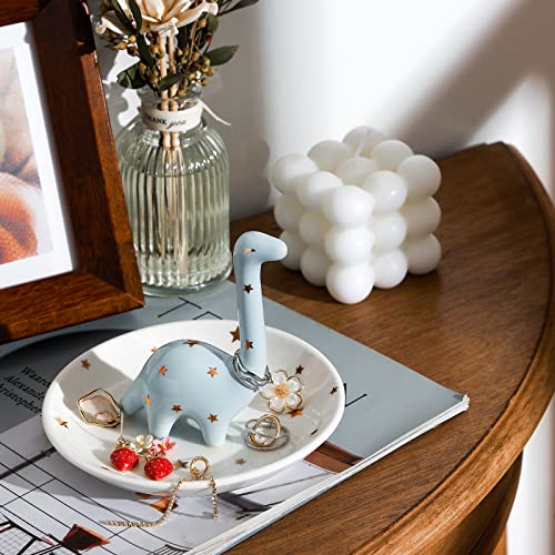 Image of PUDDING CABIN Dinosaur Ring Holder for Jewelry, Gifts for Women Girls Birthday Wedding Graduation Valentines Bday Gift, Jewelry Dish Tray for Rings Bracelets Necklace Organizer
