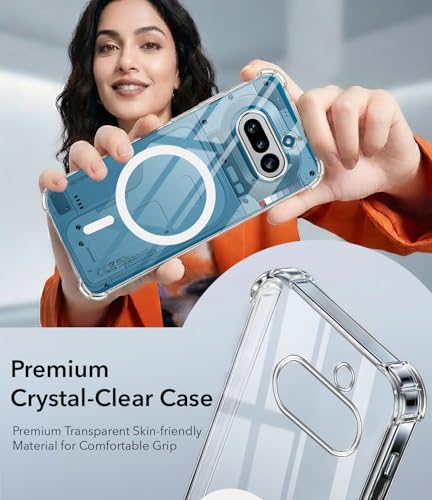 Image of Jkobi Shockproof Crystal-Clear Back Cover for Nothing Phone 4A 5G (Magsafe Wireless Support | Drop & Camera Protection | Hard Polycarbonate)