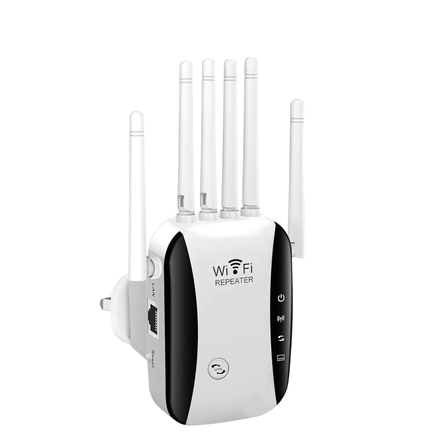 Repetidor WiFi, Amplificador señal WiFi,4 Antenas Externas, Amplificador WiFi 2.4GHz con Repertidor/Ap Modo y la función WPS,1 Puerto Ethernet, Facil de Instalar,Compatible with All WiFi Devices — view 9