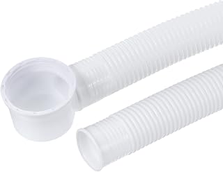 Bathtub Drain Pipe Expandable Waste Drain 75cm Tubing Flexible Drainage Hose for Bathroom Shower, White Pack of 1