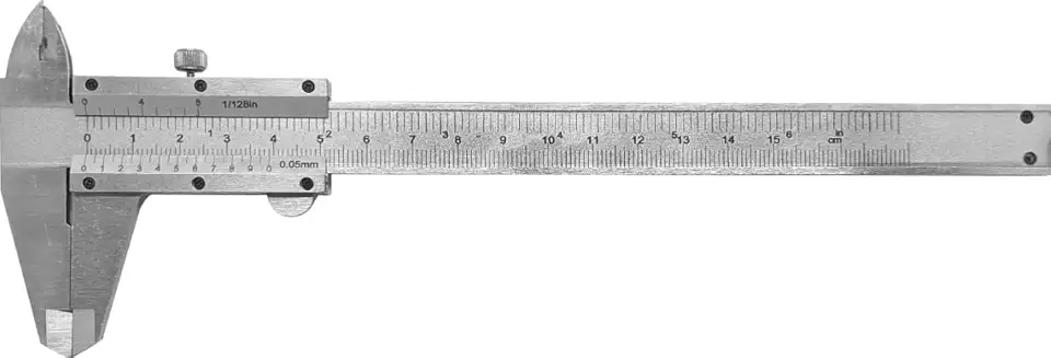 Paquímetro Analógico 0,05mm e 1/128in Aço Inox 150mm Profissional Alta Precisão